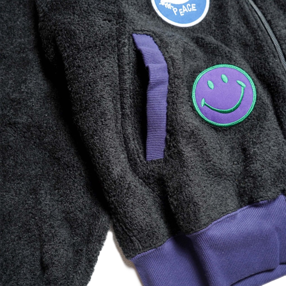 Needles / Souvenir Jacket - Knit Pile (Black) ポケット